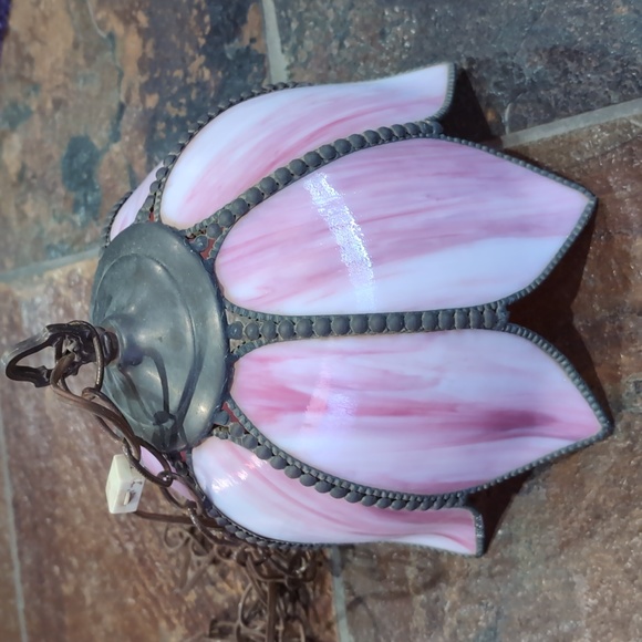 Vintage Slag Glass Pendant Light - Picture 7 of 12